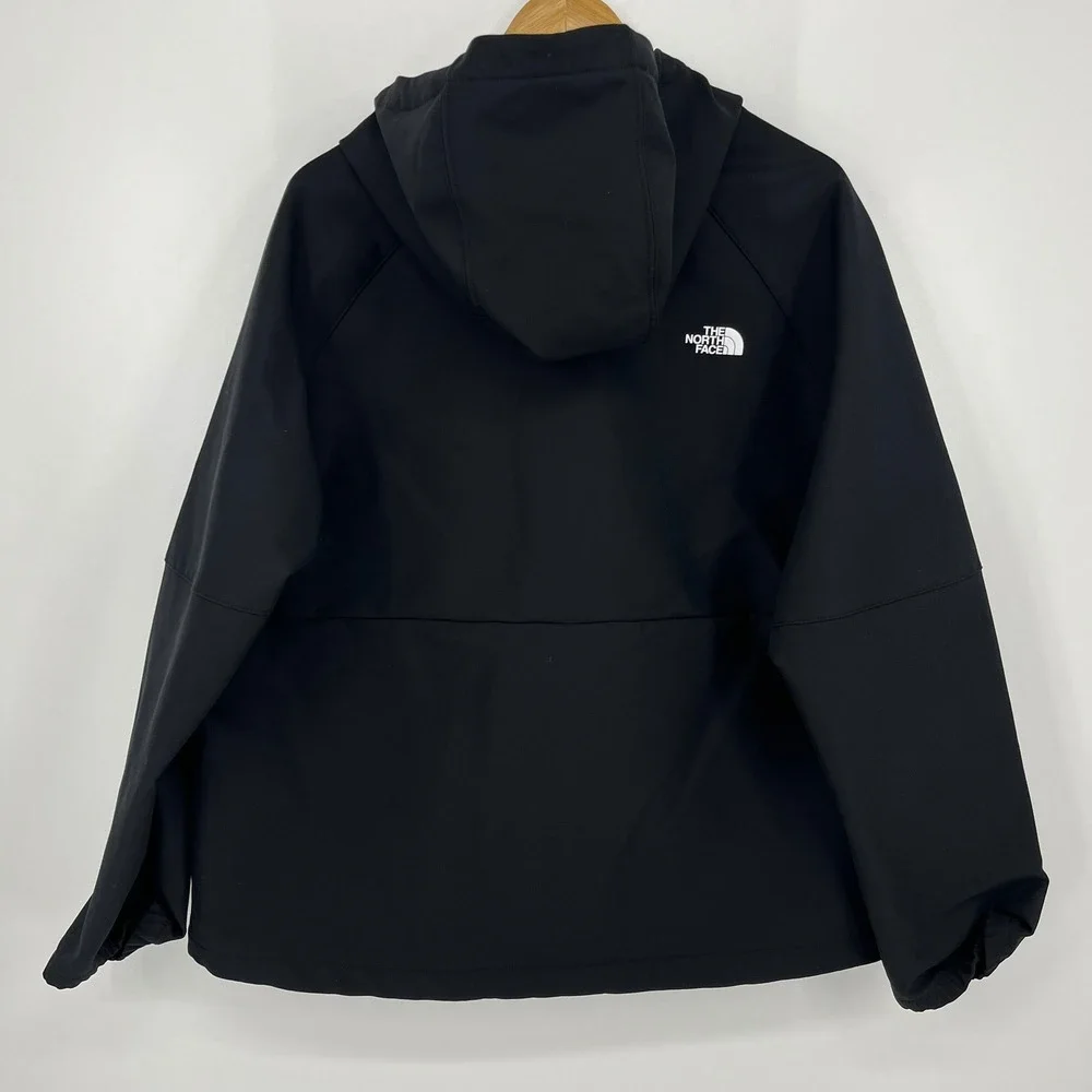 The North‎ Face WindWall Softshell Hoodie Jacket Mens XXL Black Full Zip Hooded